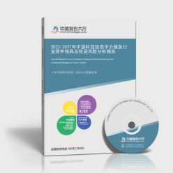 2022-2027年中國科技信息中介服務(wù)行業(yè)競爭格局及投資風(fēng)險(xiǎn)分析